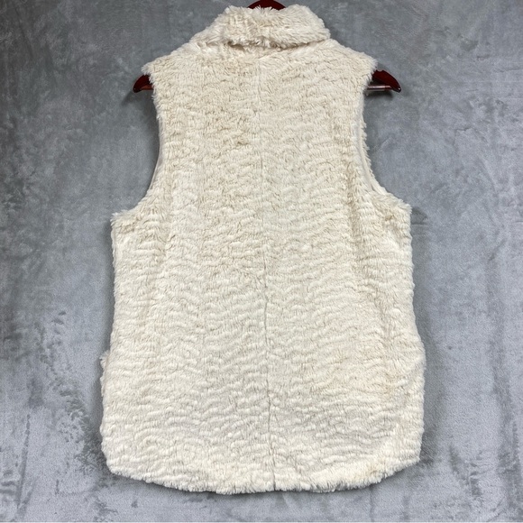 Democracy Faux Fur Draped Vest Cardigan Size S - Picture 5 of 8